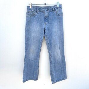 Wrangler Straight Leg Husky Size 12 Denim Jeans with Adjustable Waist